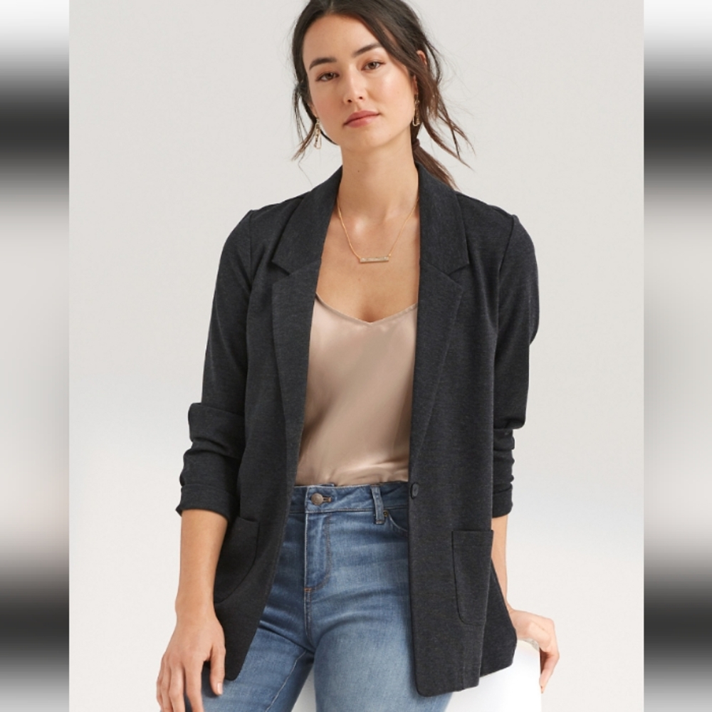 NWOT Garnet Hill Knit Boyfriend Blazer
